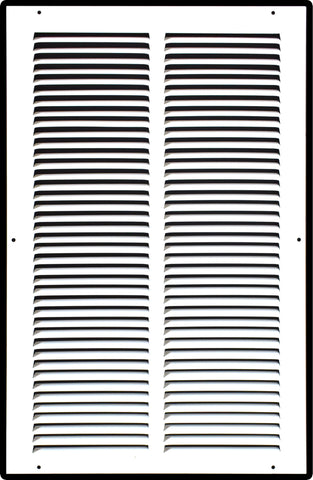 airgrilles 12" x 24" duct opening  -  hd steel return air grille for sidewall and ceiling 7hnd-flt-rg-wh-12x24 038775640664 - 1