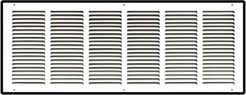 airgrilles 30" x 12" duct opening   hd steel return air grille for sidewall and ceiling 7hnd-flt-rg-wh-30x12 038775640527 - 1