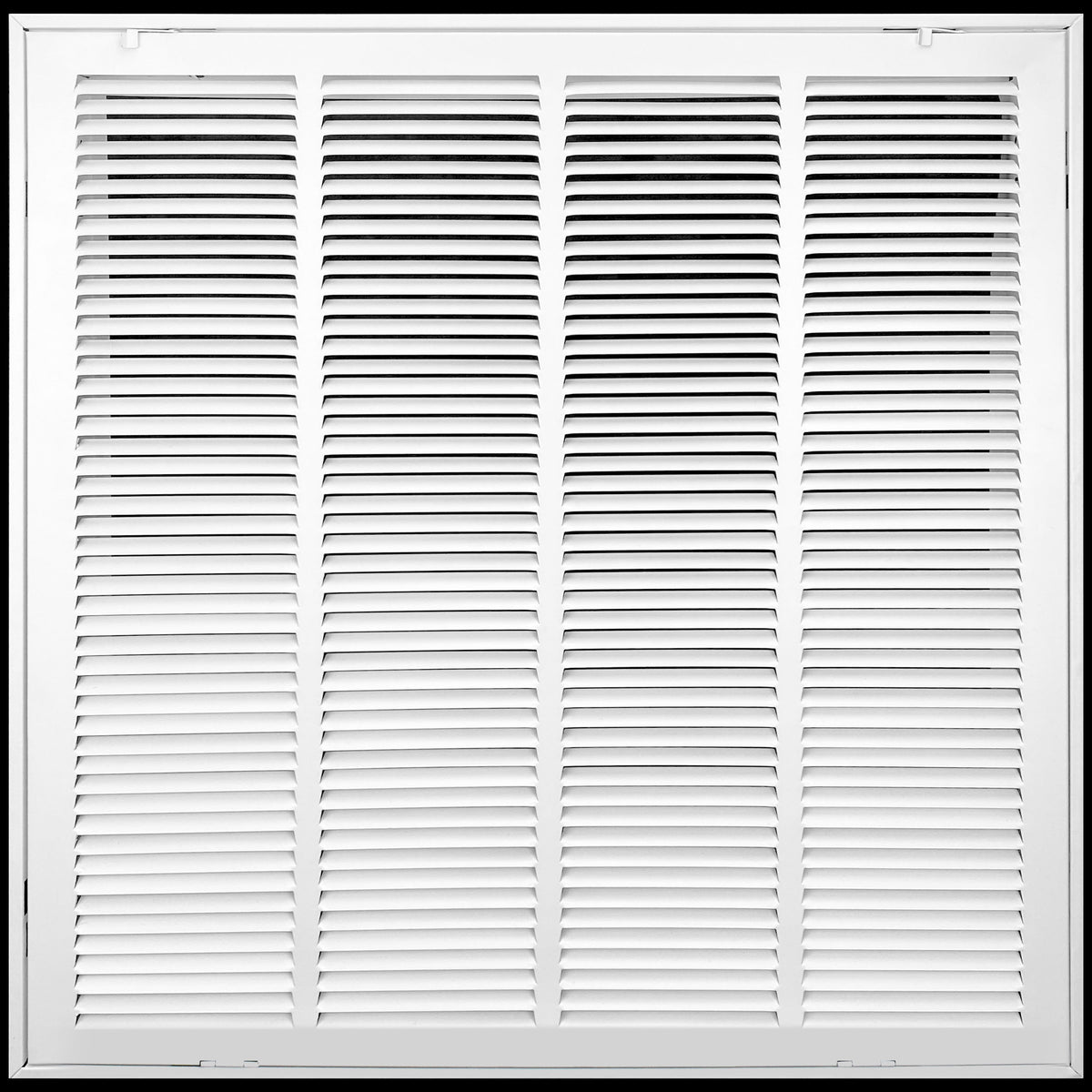 airgrilles 20" x 20" duct opening   steel return air filter grille  fixed hinged  for sidewall and ceiling hnd-fx-1rafg-wh-20x20 752505984520 - 1