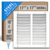 airgrilles 10" x 10" duct opening  -  steel return air grille for sidewall and ceiling hnd-flt-1rag-wh-10x10 752505984308 - 1