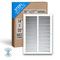 airgrilles 14" x 20" duct opening  -  steel return air grille for sidewall and ceiling hnd-flt-1rag-wh-14x20 752505984391 - 1