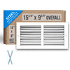 airgrilles 14" x 8" duct opening  -  steel return air grille for sidewall and ceiling hnd-flt-1rag-wh-14x8 752505984100 - 1