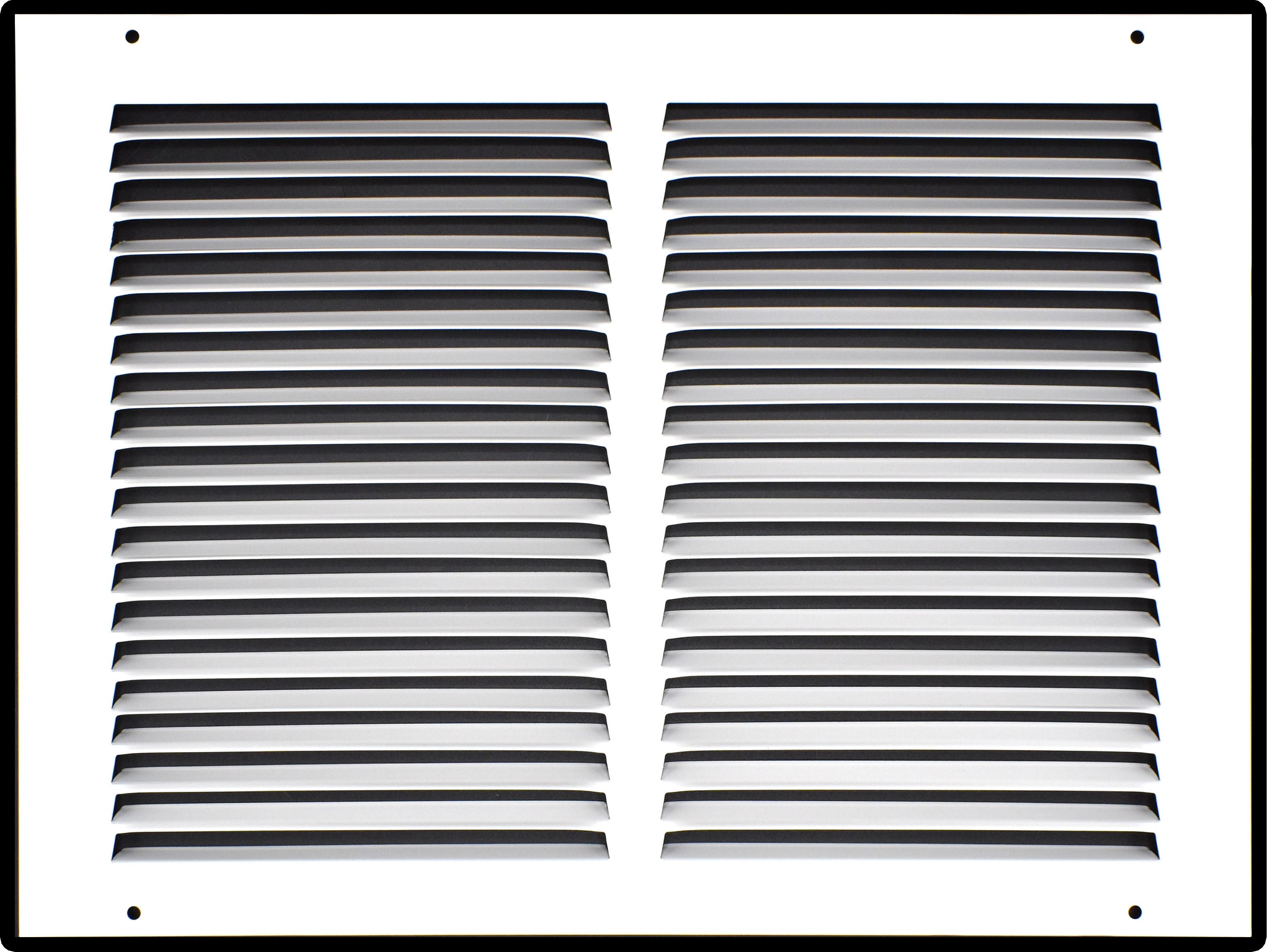 14" X 10" Duct Opening | Steel Return Air Grille for Sidewall and Ceiling | Outer Dimensions: 15.75"W X 11.75"H