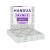 Handua 14x14x1 Air Filter MERV 13 Optimal Control, Plated Furnace AC Air Replacement Filter, 4 Pack (Actual Size: 13.75" x 13.75" x 0.75")