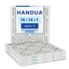 Handua 14x14x1 Air Filter MERV 11 Allergen Control, Plated Furnace AC Air Replacement Filter, 4 Pack (Actual Size: 13.75" x 13.75" x 0.75")