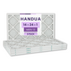 Handua 14x24x1 Air Filter MERV 13 Optimal Control, Plated Furnace AC Air Replacement Filter, 4 Pack (Actual Size: 13.75" x 23.75" x 0.75")