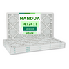 Handua 14x24x1 Air Filter MERV 8 Dust Control, Plated Furnace AC Air Replacement Filter, 4 Pack (Actual Size: 13.75" x 23.75" x 0.75")