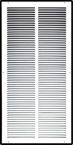 14" X 30" Duct Opening | Steel Return Air Grille for Sidewall and Ceiling | Outer Dimensions: 15.75"W X 31.75"H