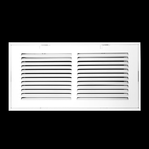 airgrilles 14" x 6" duct opening  -  steel return air filter grille for sidewall and ceiling hnd-rafg1-wh-14x6 038775628662 - 1