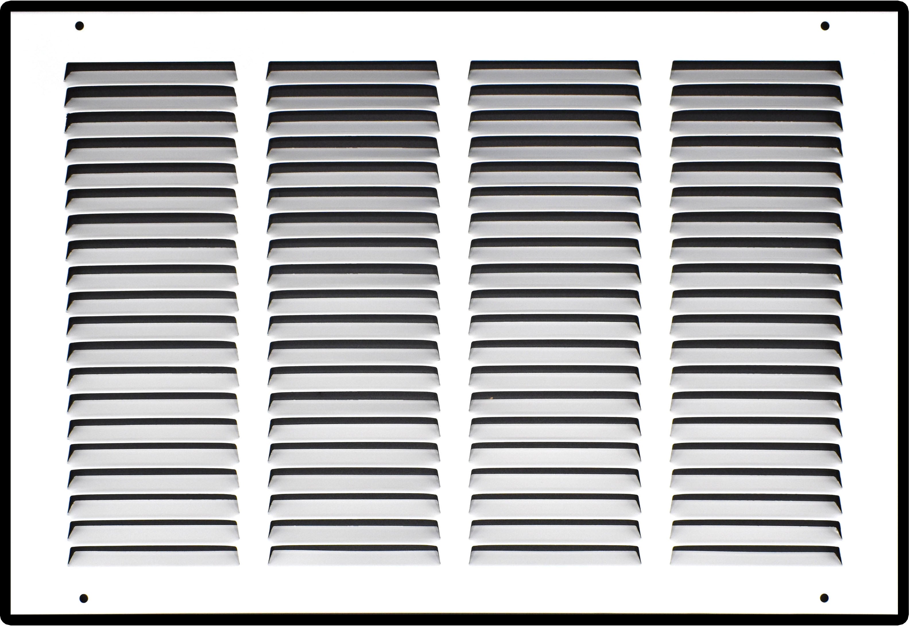 16" X 10" Duct Opening | Steel Return Air Grille for Sidewall and Ceiling | Outer Dimensions: 17.75"W X 11.75"H