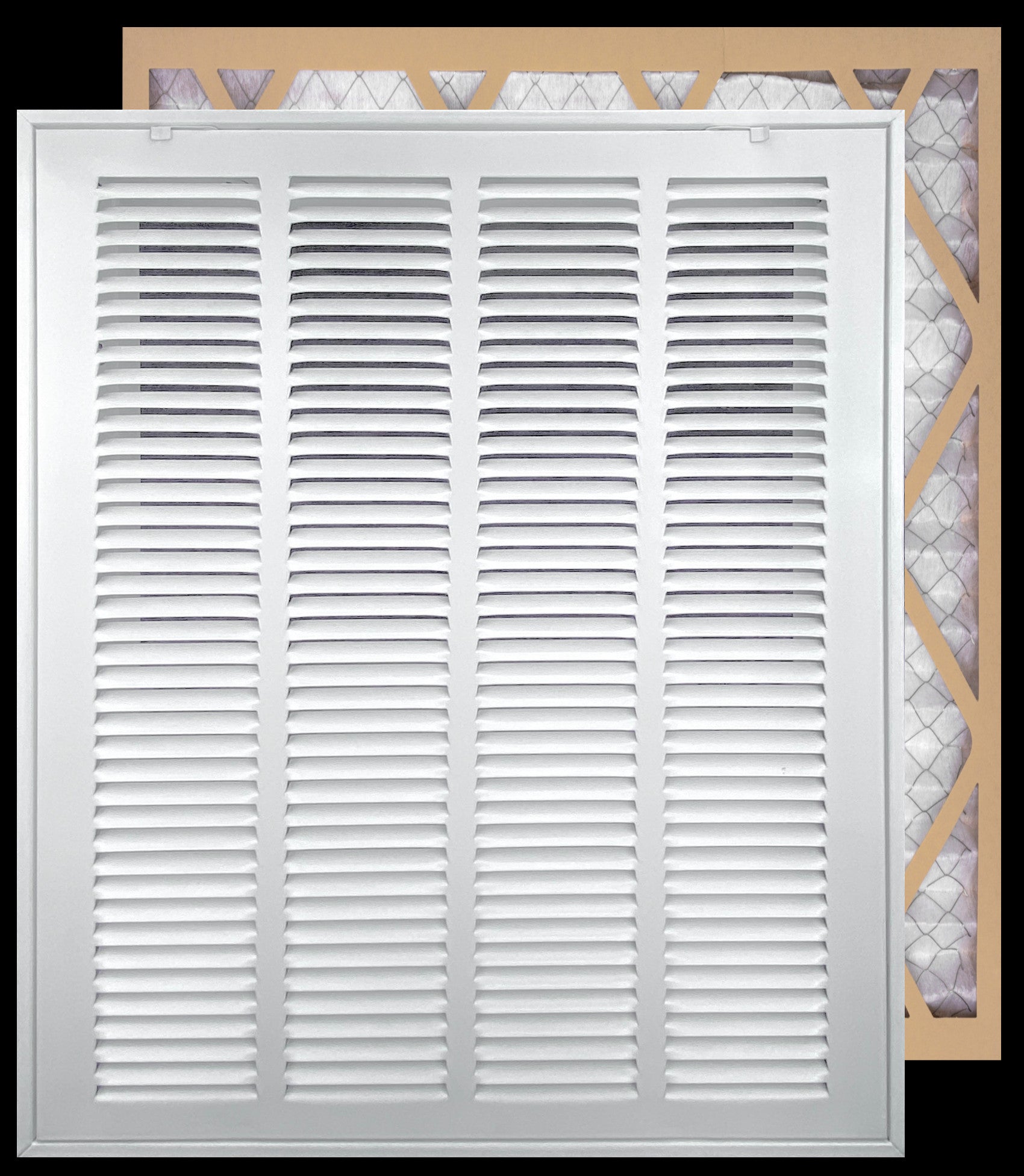 airgrilles 16" x 20" duct opening   filter included hd steel return air filter grille for sidewall and ceiling fil-7rafg1-wh-16x20 038775643887 - 1