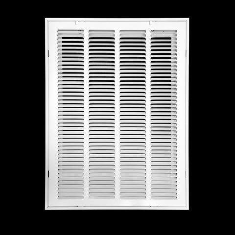 airgrilles 16" x 22" duct opening   steel return air filter grille for sidewall and ceiling hnd-rafg1-wh-16x22 038775628679 - 1