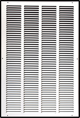 16" X 25" Duct Opening | Steel Return Air Grille for Sidewall and Ceiling | Outer Dimensions: 17.75"W X 26.75"H
