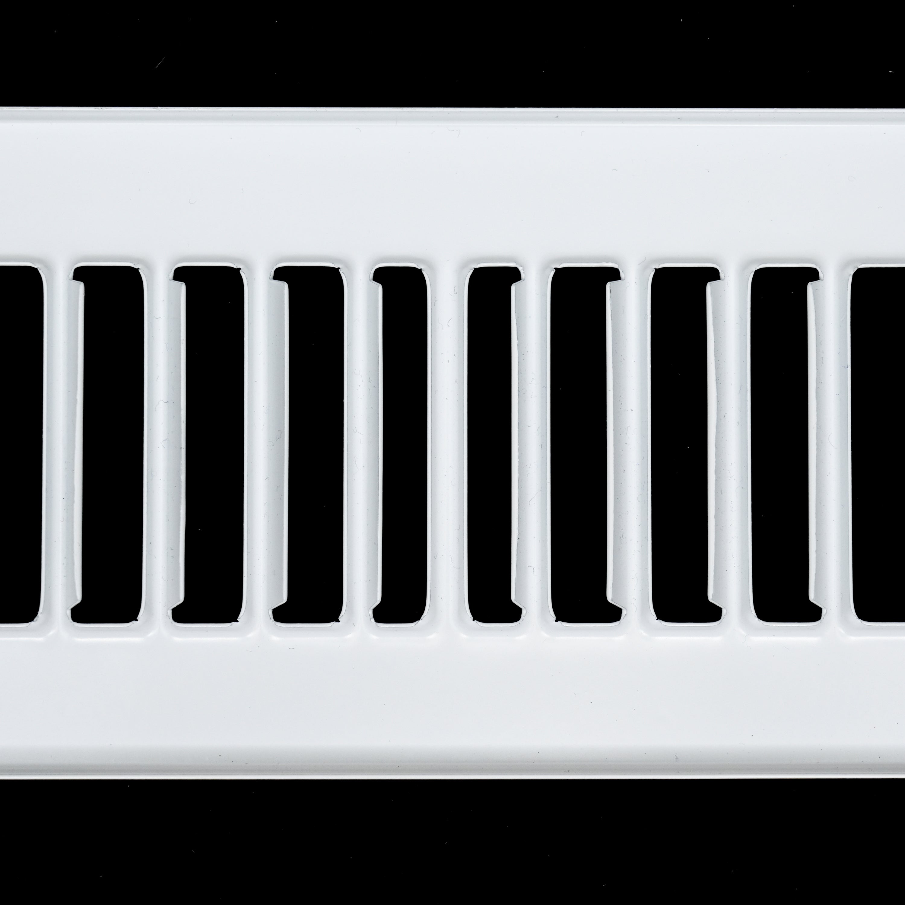 2" x 10" [Duct Opening Size] Toe Kick Register Grille | Vent Cover  | Outer Dimensions: 3.5" X 11.5" | White