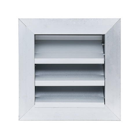 6"W x 6"H [Wall Opening] Anodized Aluminum Exterior Wall vent Gable shed for Crawlspace, Outdoor, Doors, Attic | Weatherproof, Rain&Rust Proof, Overall: 8"W X 8"H