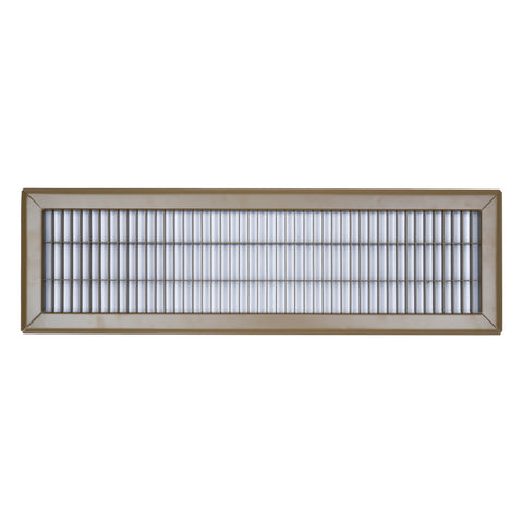 6"W x 24"H [Duct Opening] Return Air Floor Grille | Vent Cover Grill for Floor - Brown| Outer Dimensions: 7.75"W X 25.75"H