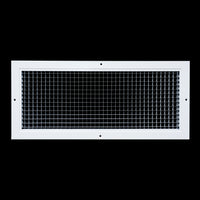 20" x 8" [Duct Opening] Aluminum Return Air Grille | Rust Proof Eggcrate Vent Cover Grill for Sidewall and Ceiling, White | Outer Dimensions: 21.75" X 9.75"