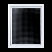 16"W x 20"H [Duct Opening] Aluminum Return Air Filter Grille | Rust Proof Eggcrate Vent Cover Grill for Sidewall and Ceiling, White | Outer Dimensions: 18 1/4"W X 22 1/4"H