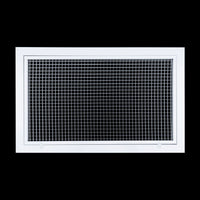 24"W x 14"H [Duct Opening] Aluminum Return Air Filter Grille | Rust Proof Eggcrate Vent Cover Grill for Sidewall and Ceiling, White | Outer Dimensions: 26 1/4"W X 16 1/4"H