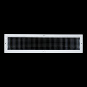 30 x 6-inch White Aluminum eggcrate return grille, front view