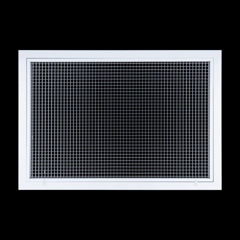 30" x 20" [Duct Opening] Aluminum Return Air Filter Grille | Rust Proof Eggcrate Vent Cover Grill for Sidewall and Ceiling, White | Outer Dimensions: 32.5" X 22.5"