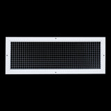 24" x 8" [Duct Opening] Aluminum Return Air Grille | Rust Proof Eggcrate Vent Cover Grill for Sidewall and Ceiling, White | Outer Dimensions: 25.75" X 9.75"