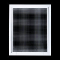 20"W x 25"H [Duct Opening] Aluminum Return Air Filter Grille | Rust Proof Eggcrate Vent Cover Grill for Sidewall and Ceiling, White | Outer Dimensions: 22 1/4"W X 27 1/4"H