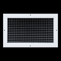 14" x 8" [Duct Opening] Aluminum Return Air Grille | Rust Proof Eggcrate Vent Cover Grill for Sidewall and Ceiling, White | Outer Dimensions: 15.75" X 9.75"