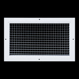 14" x 8" [Duct Opening] Aluminum Return Air Grille | Rust Proof Eggcrate Vent Cover Grill for Sidewall and Ceiling, White | Outer Dimensions: 15.75" X 9.75"