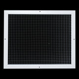 20" x 16" [Duct Opening] Aluminum Return Air Grille | Rust Proof Eggcrate Vent Cover Grill for Sidewall and Ceiling, White | Outer Dimensions: 21.75" X 17.75"