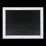 16" x 12" [Duct Opening] Aluminum Return Air Grille | Rust Proof Eggcrate Vent Cover Grill for Sidewall and Ceiling, White | Outer Dimensions: 17.75" X 13.75"