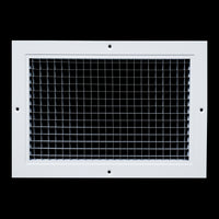 12" x 8" [Duct Opening] Aluminum Return Air Grille | Rust Proof Eggcrate Vent Cover Grill for Sidewall and Ceiling, White | Outer Dimensions: 13.75" X 9.75"