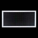 14" x 30" [Duct Opening] Aluminum Return Air Grille | Rust Proof Eggcrate Vent Cover Grill for Sidewall and Ceiling, White | Outer Dimensions: 15.75" X 31.75"