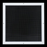 18" x 18" [Duct Opening] Aluminum Return Air Grille | Rust Proof Eggcrate Vent Cover Grill for Sidewall and Ceiling, White | Outer Dimensions: 19.75" X 19.75"