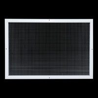20" x 30" [Duct Opening] Aluminum Return Air Grille | Rust Proof Eggcrate Vent Cover Grill for Sidewall and Ceiling, White | Outer Dimensions: 21.75" X 31.75"
