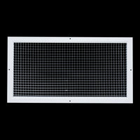 24" x 12" [Duct Opening] Aluminum Return Air Grille | Rust Proof Eggcrate Vent Cover Grill for Sidewall and Ceiling, White | Outer Dimensions: 25.75" X 13.75"