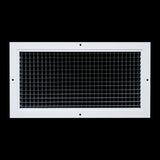 8" x 16" [Duct Opening] Aluminum Return Air Grille | Rust Proof Eggcrate Vent Cover Grill for Sidewall and Ceiling, White | Outer Dimensions: 9.75" X 17.75"