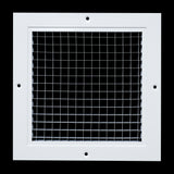 8" x 8" [Duct Opening] Aluminum Return Air Grille | Rust Proof Eggcrate Vent Cover Grill for Sidewall and Ceiling, White | Outer Dimensions: 9.75" X 9.75"