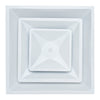 Steel T-Bar Drop Ceiling, 2x2 Lay in Air Supply Diffuser - White - Outer Dimension: 23-3/4" x 23-3/4"