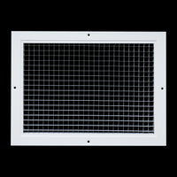 14" x 10" [Duct Opening] Aluminum Return Air Grille | Rust Proof Eggcrate Vent Cover Grill for Sidewall and Ceiling, White | Outer Dimensions: 15.75" X 11.75"