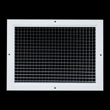 14" x 10" [Duct Opening] Aluminum Return Air Grille | Rust Proof Eggcrate Vent Cover Grill for Sidewall and Ceiling, White | Outer Dimensions: 15.75" X 11.75"