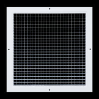 14" x 14" [Duct Opening] Aluminum Return Air Grille | Rust Proof Eggcrate Vent Cover Grill for Sidewall and Ceiling, White | Outer Dimensions: 15.75" X 15.75"