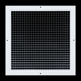 14" x 14" [Duct Opening] Aluminum Return Air Grille | Rust Proof Eggcrate Vent Cover Grill for Sidewall and Ceiling, White | Outer Dimensions: 15.75" X 15.75"