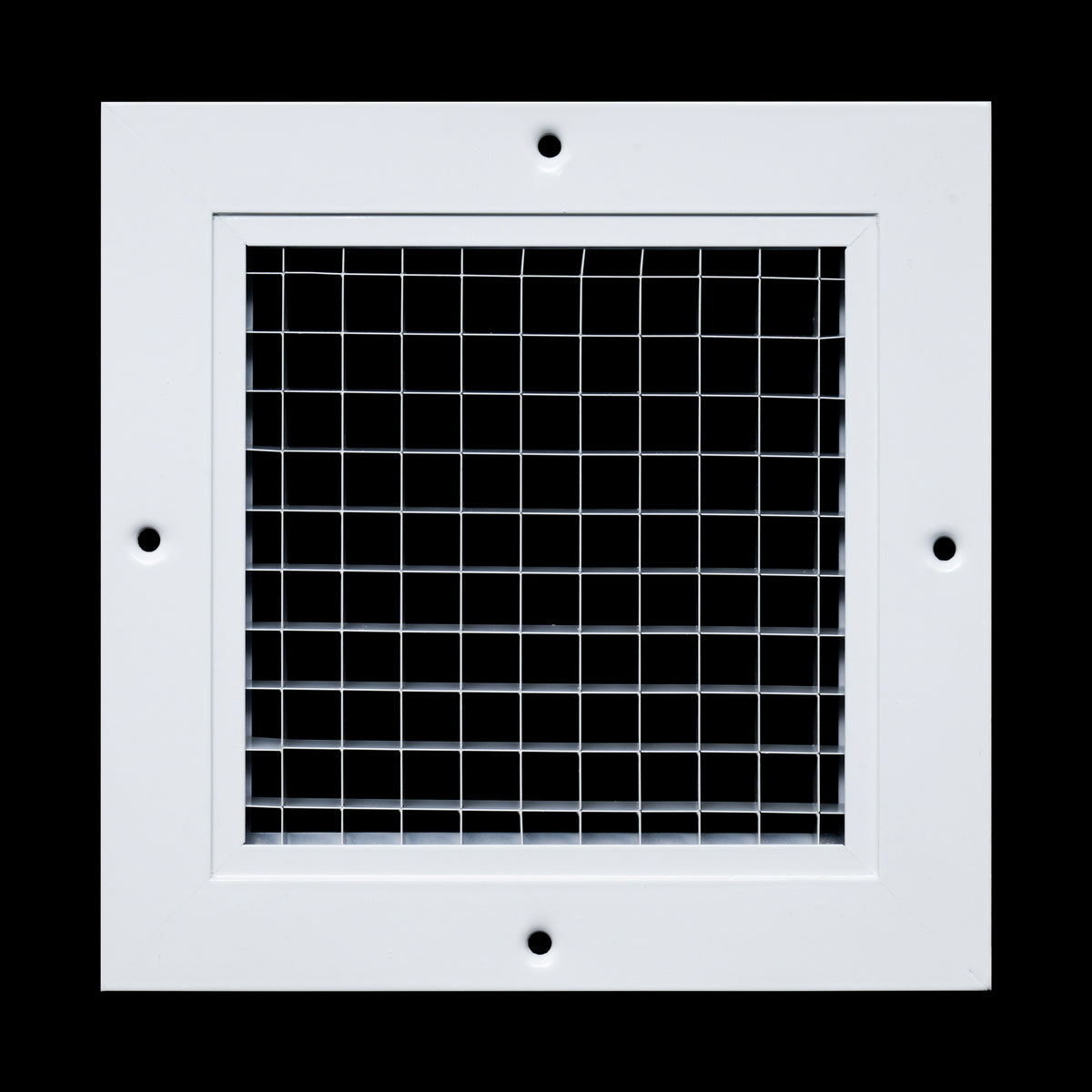 6" x 6" [Duct Opening] Aluminum Return Air Grille | Rust Proof Eggcrate Vent Cover Grill for Sidewall and Ceiling, White | Outer Dimensions: 7.75" X 7.75"