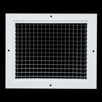 8" x 10" [Duct Opening] Aluminum Return Air Grille | Rust Proof Eggcrate Vent Cover Grill for Sidewall and Ceiling, White | Outer Dimensions: 9.75" X 11.75"