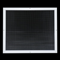 24" x 20" [Duct Opening] Aluminum Return Air Grille | Rust Proof Eggcrate Vent Cover Grill for Sidewall and Ceiling, White | Outer Dimensions: 25.75" X 21.75"