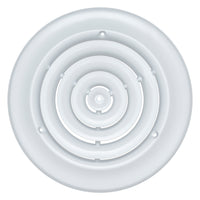 Handua 8" [Neck Size] Steel Round Air Supply Diffuser for Ceiling - White - Outer Dimension: 11-15/16"
