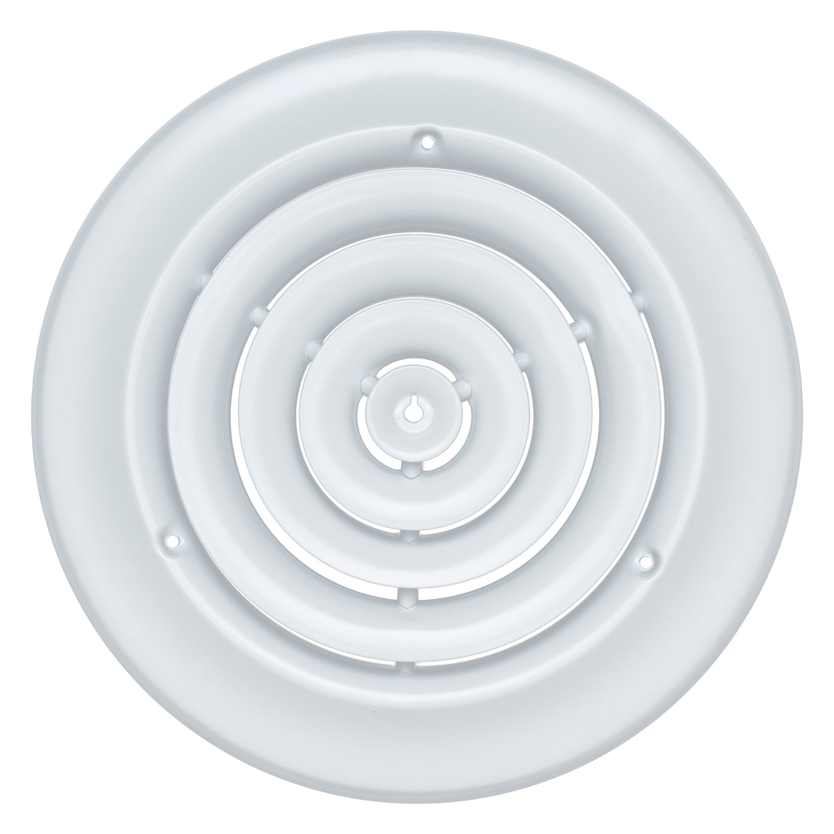 Handua 8" [Neck Size] Steel Round Air Supply Diffuser for Ceiling - White - Outer Dimension: 11-15/16"