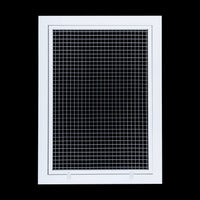 14"W x 20"H [Duct Opening] Aluminum Return Air Filter Grille | Rust Proof Eggcrate Vent Cover Grill for Sidewall and Ceiling, White | Outer Dimensions: 16 1/4"W X 22 1/4"H
