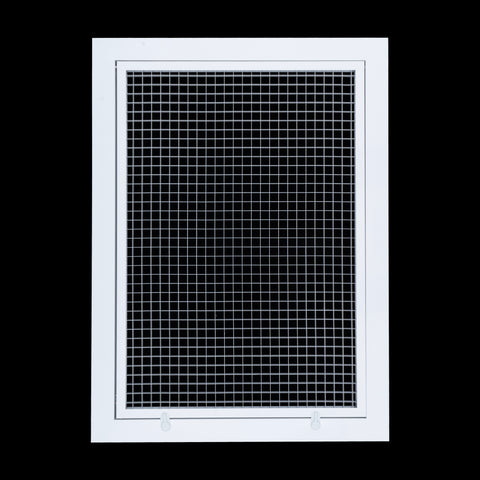 14" x 20" [Duct Opening] Aluminum Return Air Filter Grille | Rust Proof Eggcrate Vent Cover Grill for Sidewall and Ceiling, White | Outer Dimensions: 16.5" X 22.5"